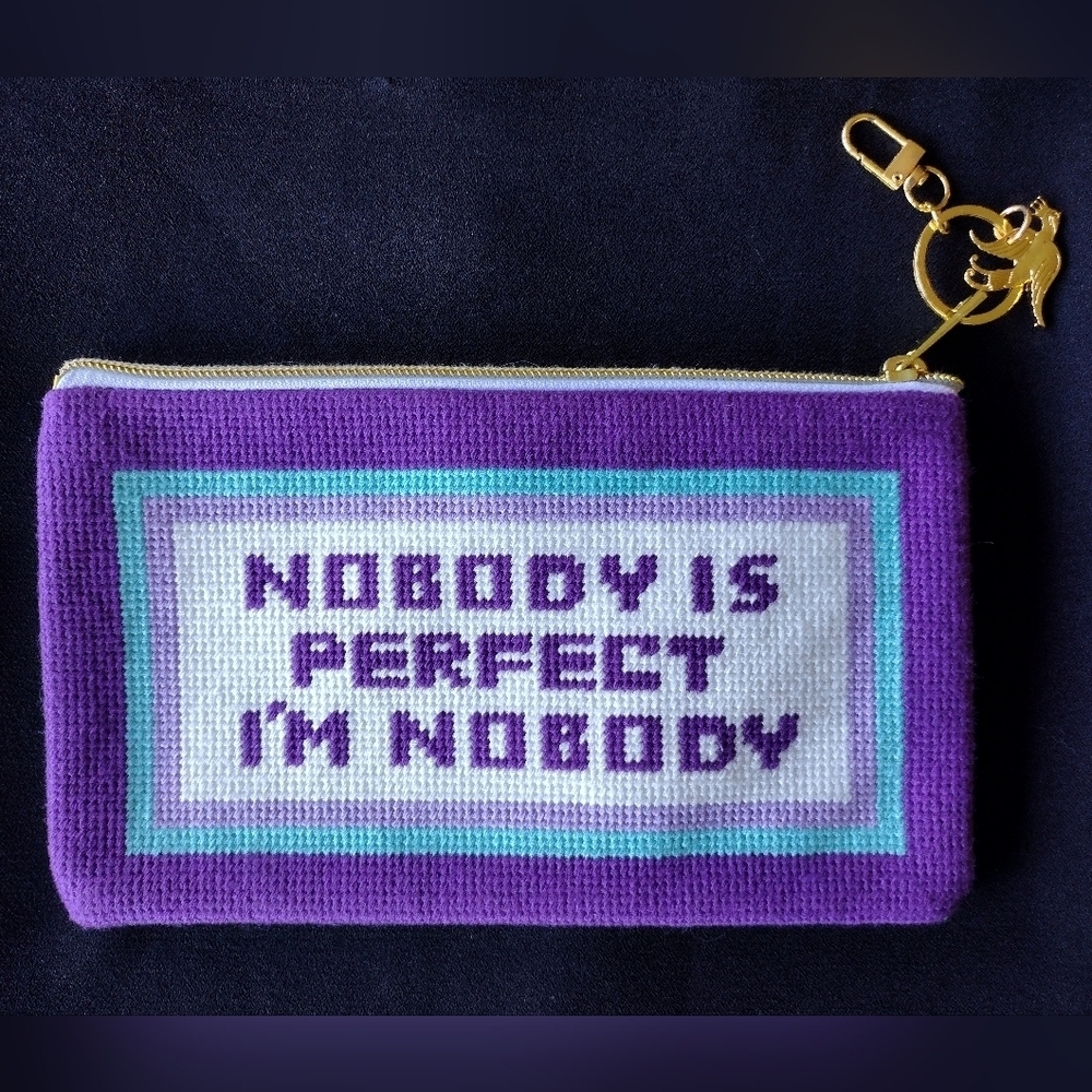 Purple Cosmetic Zipper Pouch